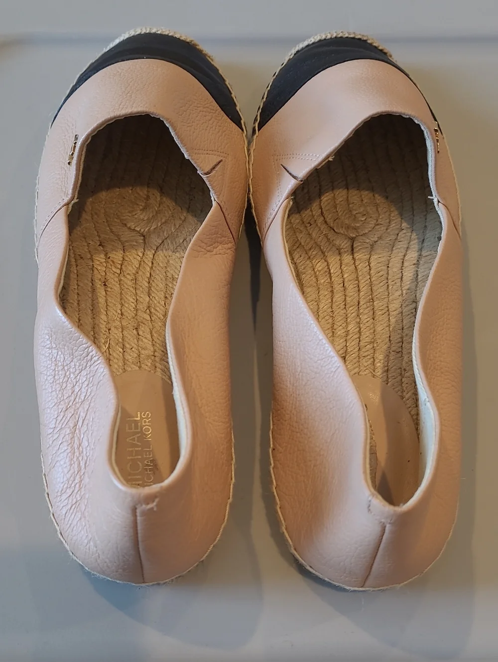 Michael Kors Classic Two-Tone Women's Espadrille Flats - Pink and Black Size 11